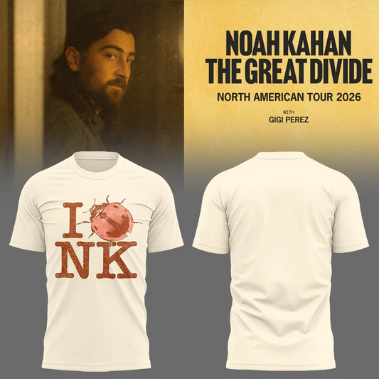 Perfect 2026 Noah Kahan North American - The Great Divide Tour 2026 T-Shirt