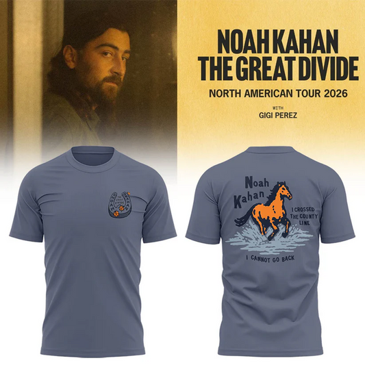 48. Limited Edition The Great Divide Tour Noah Kahan North American 2026 T-Shirt