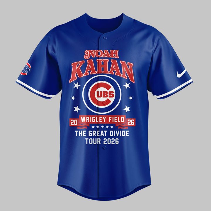 Newest Jersey Noah Kahan x Chicago Cubs - Wrigley Field Event Shirt - The Great Divide Tour 2026 Baseball Jersey