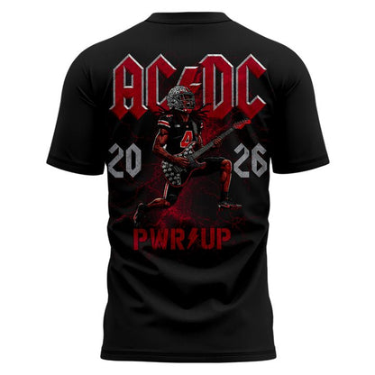 AC/DC x Ohio State Buckeyes Football - Power Up Tour 2026 Black T-Shirt
