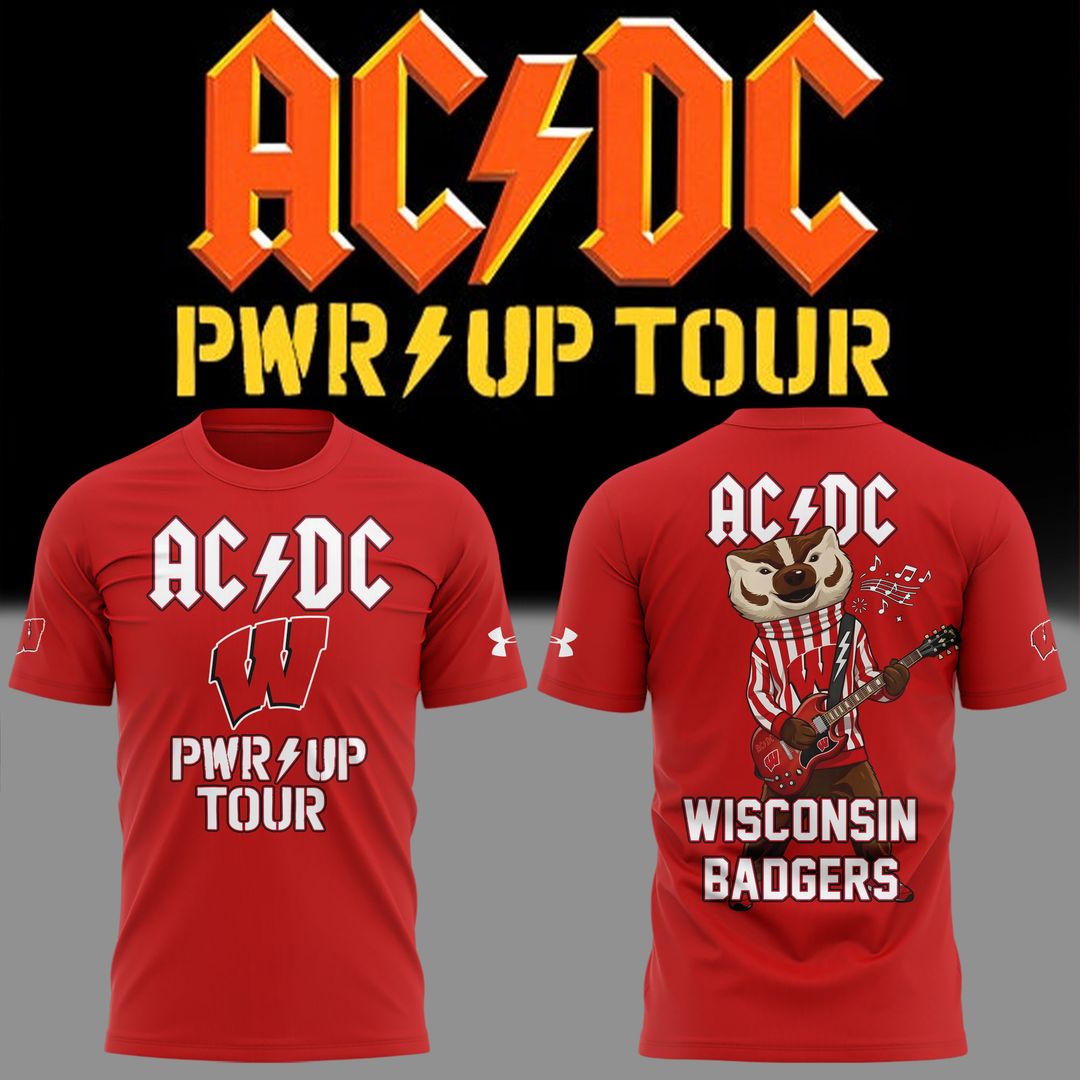 02.1. New Shirt AC/DC x Wisconsin Football - Power Up Tour 2026 T-Shirt