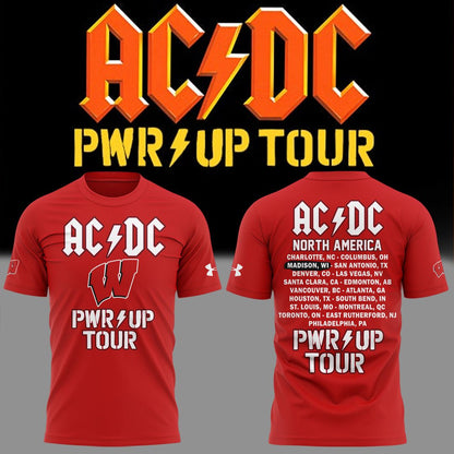 02.6. Limited Edition AC/DC x Wisconsin Football - Power Up Tour 2026 T-Shirt