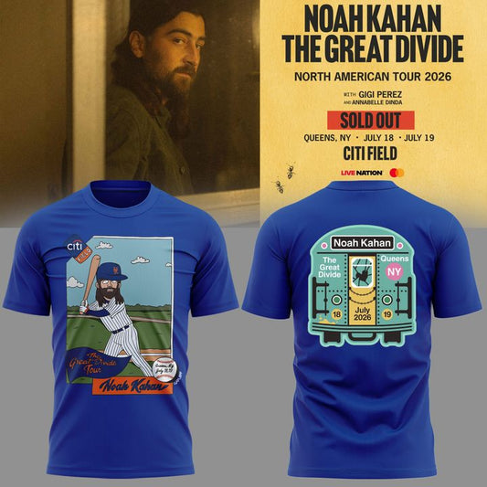 11. Newest Shirt Noah Kahan x New York Mets - The Great Divide Tour 2026 T-Shirt