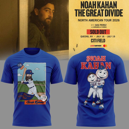 21. New Edition Noah Kahan x New York Mets - The Great Divide Tour 2026 T-Shirt