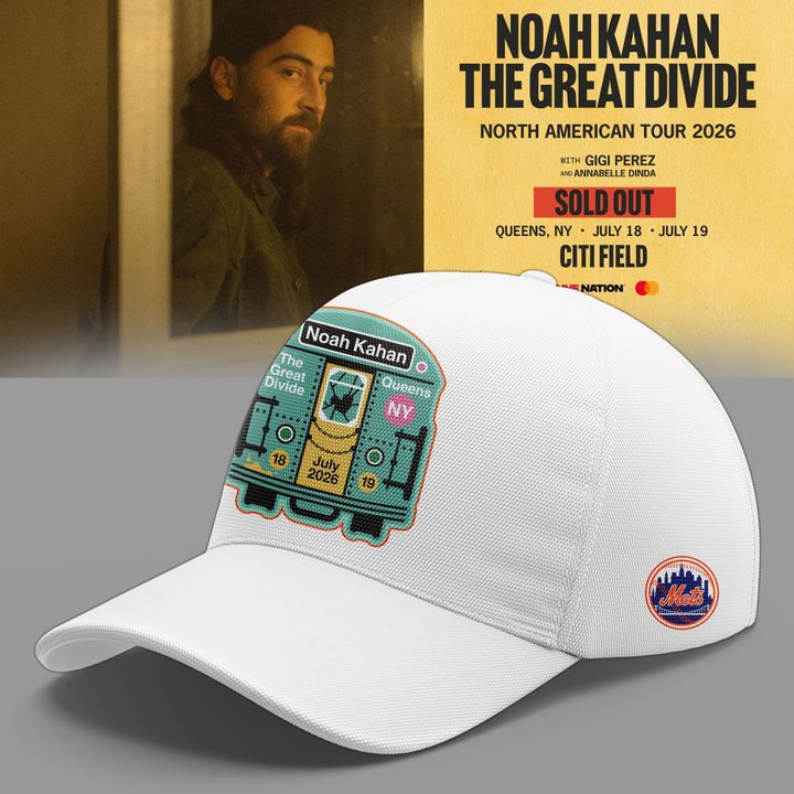 27. Limited 2026 White Shirt Noah Kahan x New York Mets - The Great Divide Tour 2026 T-Shirt