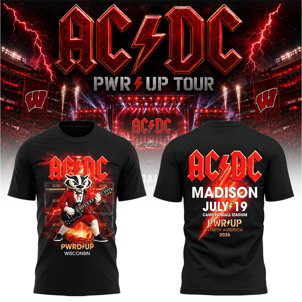 02.01. Exclusive AC/DC PWR Up Tour Madison Wisconsin T-Shirt