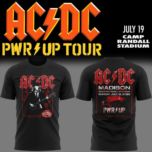 003. AC/DC PWR Up Tour Madison Wisconsin - Exclusive Event Tee At Camp Randall Stadium On July 19 2026 T-Shirt