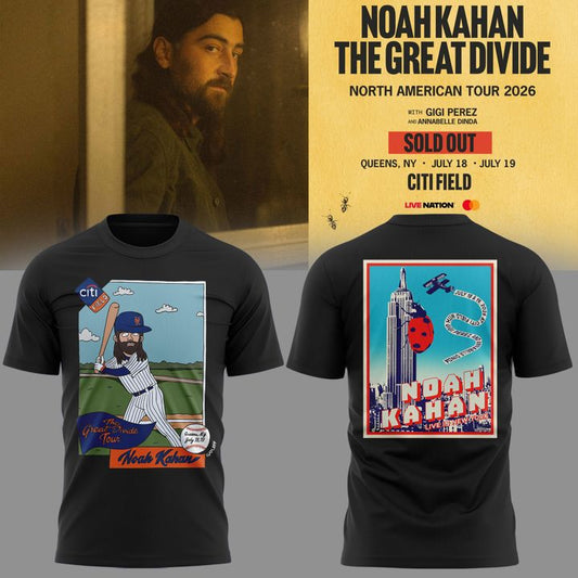 06.16. Limited Edition Noah Kahan x New York Mets - The Great Divide Tour 2026 T-Shirt