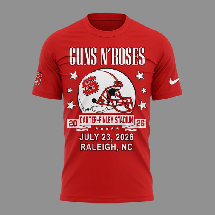 01. Guns N' Roses x NC State Football - World Tour 2026 T-Shirt