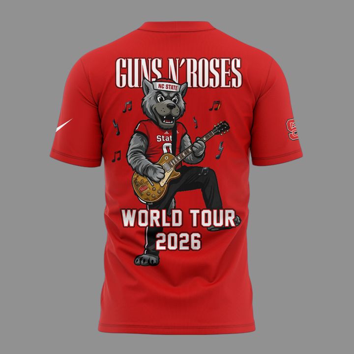 01. Guns N' Roses x NC State Football - World Tour 2026 T-Shirt