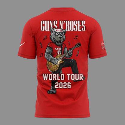 01. Guns N' Roses x NC State Football - World Tour 2026 T-Shirt