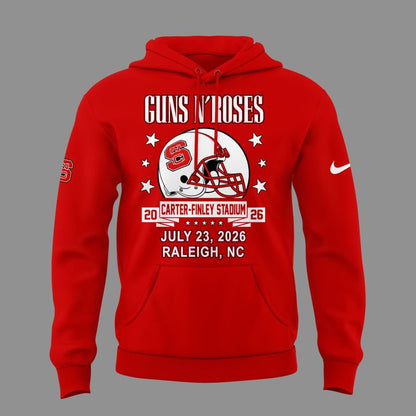 09. New Hoodie Guns N' Roses x NC State Football - World Tour 2026 Hoodie