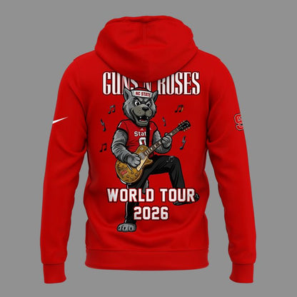 09. New Hoodie Guns N' Roses x NC State Football - World Tour 2026 Hoodie