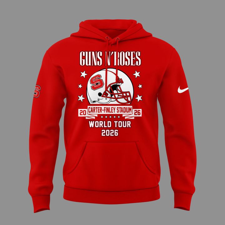 12. Exclusive 2026 Guns N' Roses x NC State Football - World Tour 2026 Hoodie