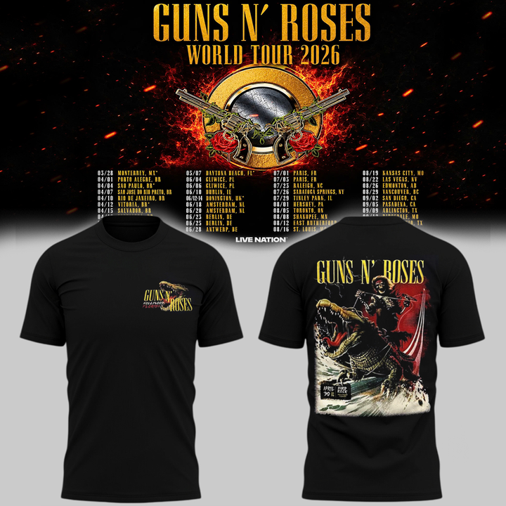 02. Black Shirt Guns N' Roses - World Tour 2026 T-Shirt