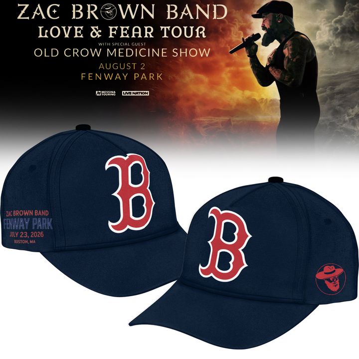 1. Zac Brown Band x Boston Red Sox Fenway Park - Love & Fear Tour Navy Tee