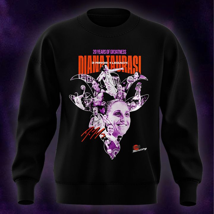 2026 New Diana Taurasi’s Sweatshirt Signature Print for Phoenix Mercury fans