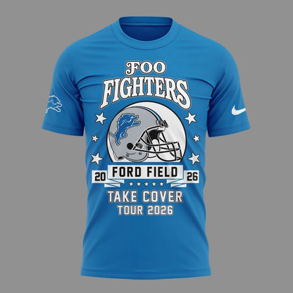 02.16. Limited Edition Foo Fighters x Detroit Lions - TAKE COVER TOUR 2026 T-Shirt