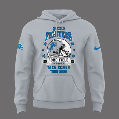 02.40. Special Hoodie Foo Fighters x Detroit Lions - TAKE COVER TOUR 2026 Hoodie