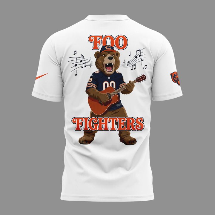 07.06. White Shirt Chicago Bears x Foo Fighters - Take Cover Tour 2026 T-Shirt