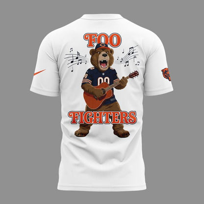 07.06. White Shirt Chicago Bears x Foo Fighters - Take Cover Tour 2026 T-Shirt