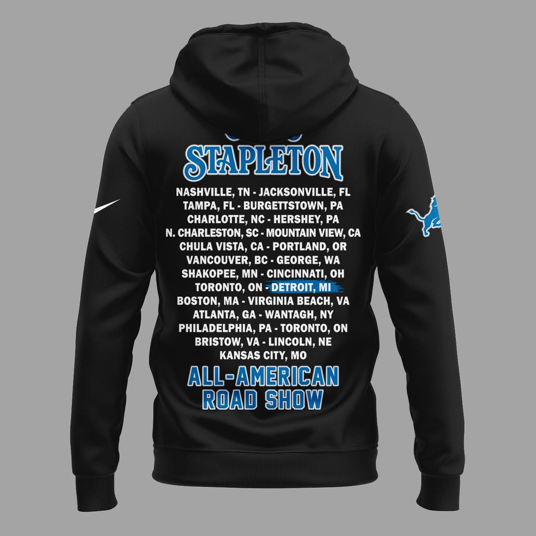 20. Black Hoodie Chris Stapleton x Detroit Lions - All American Road Show Hoodie