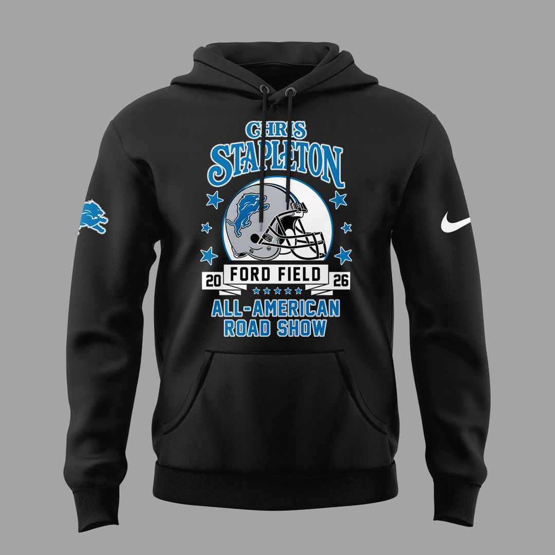 20. Black Hoodie Chris Stapleton x Detroit Lions - All American Road Show Hoodie