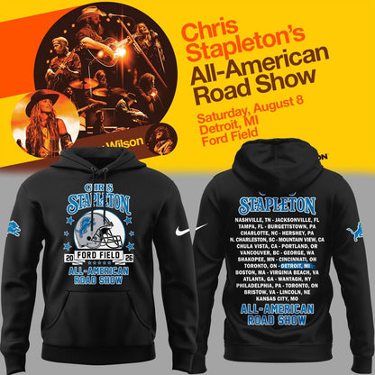 20. Black Hoodie Chris Stapleton x Detroit Lions - All American Road Show Hoodie
