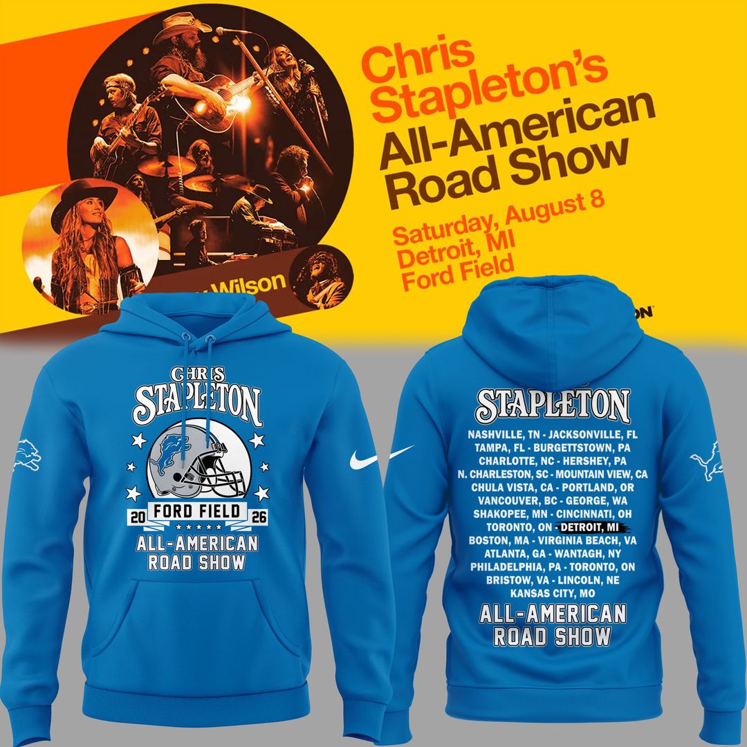 26. Limited Edition Chris Stapleton x Detroit Lions - All American Road Show Hoodie