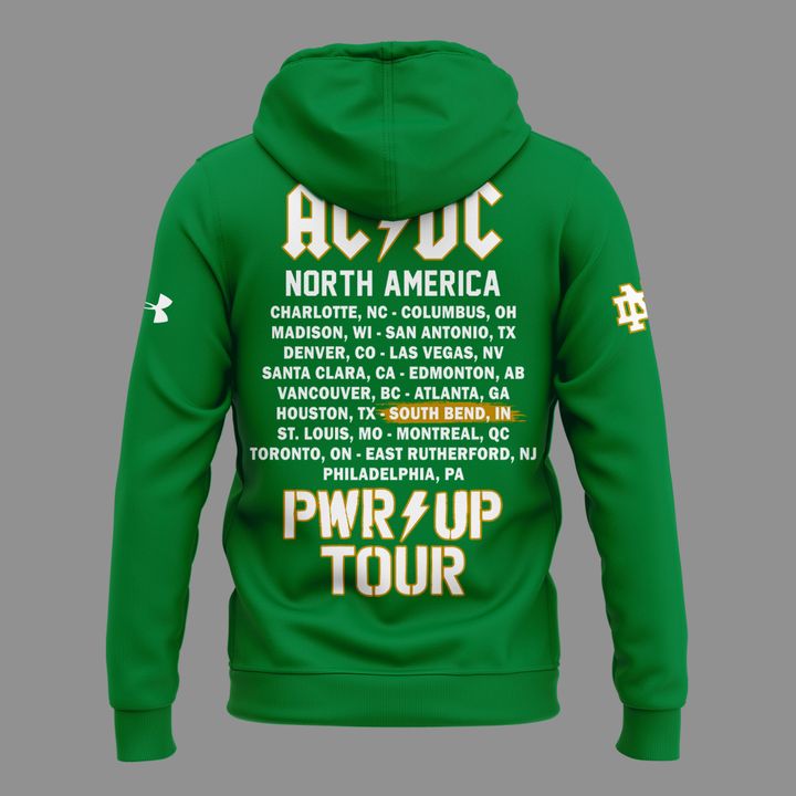 Perfect Hoodie Notre Dame Football x AC/DC - Power Up Tour 2026 Hoodie