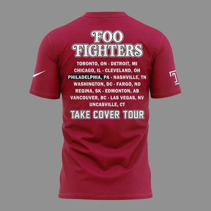 01. Newest Shirt Foo Fighters x Temple Football - Take Cover Tour 2026 T-Shirt