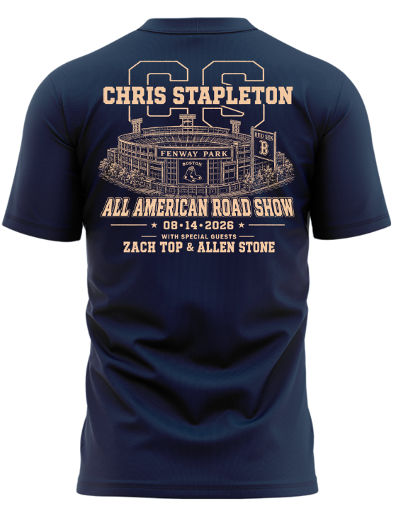 2. Limited Edition Chris Stapleton x Fenway Park – All-American Road Show 2026 T-Shirt