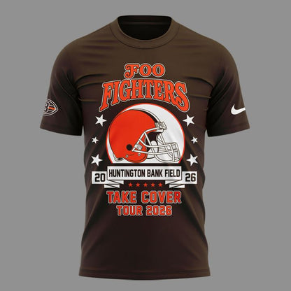 02.20. Perfect Shirt Foo Fighters x Cleveland Browns - Take Cover Tour 2026 T-Shirt