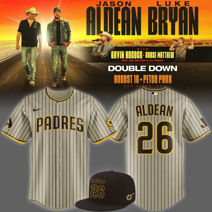San Diego Padres x Jason Aldean Double Down Tour 2026 Jersey