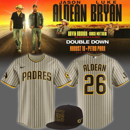 San Diego Padres x Jason Aldean Double Down Tour 2026 Jersey
