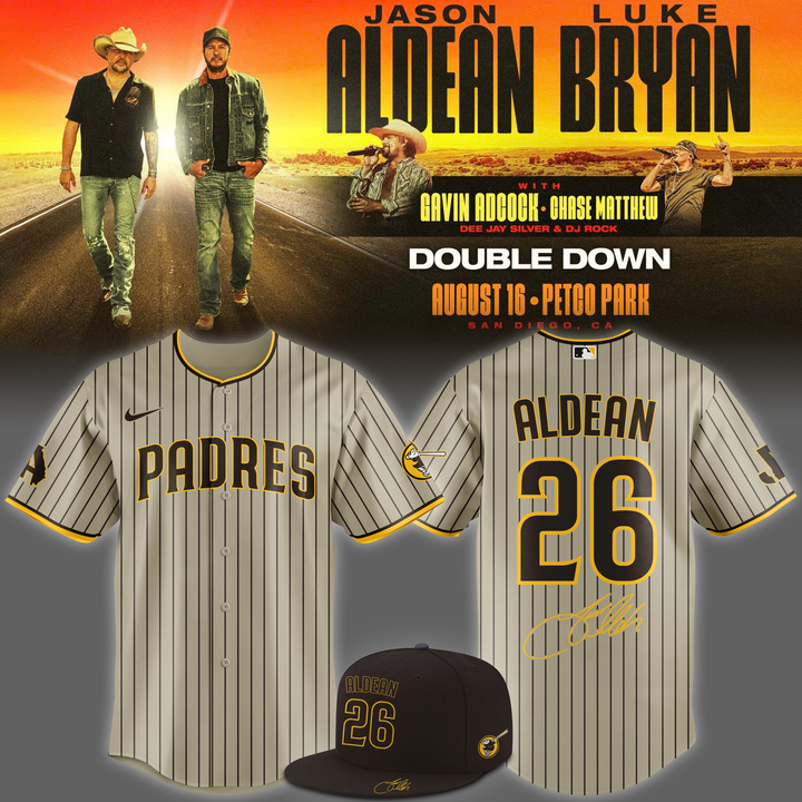 San Diego Padres x Jason Aldean Double Down Tour 2026 Jersey -Signature