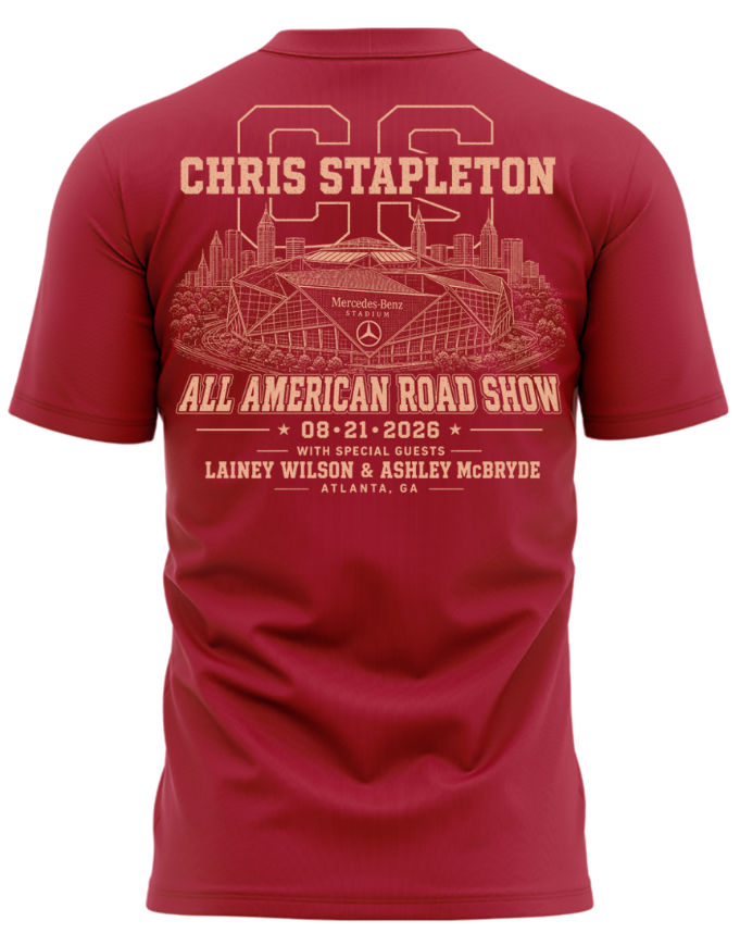 2. Limited Edition Chris Stapleton x Mercedes-Benz Stadium Atlanta 2026 T-Shirt