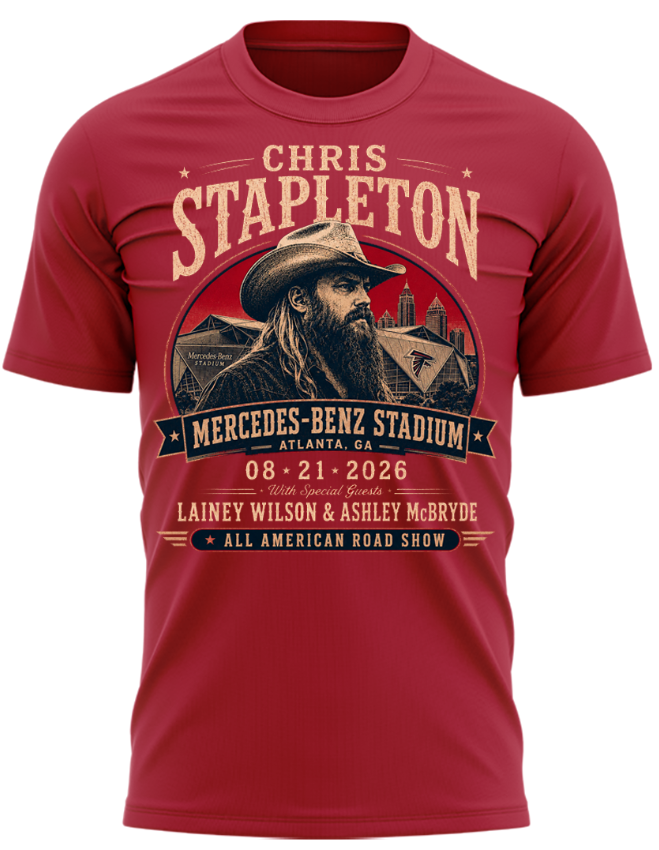 2. Limited Edition Chris Stapleton x Mercedes-Benz Stadium Atlanta 2026 T-Shirt