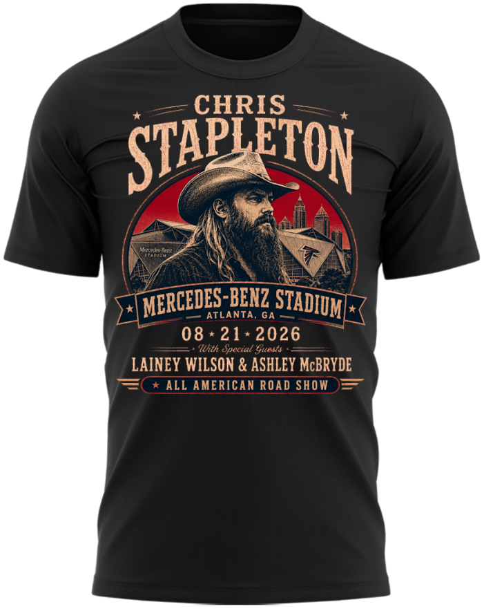 2. Limited Edition Chris Stapleton x Mercedes-Benz Stadium Atlanta 2026 T-Shirt