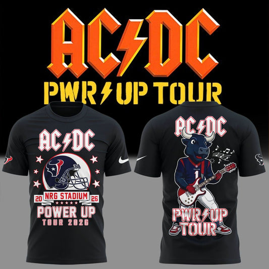 001. Newest Shirt AC/DC x Houston Texas - Power Up Tour 2026 T-Shirt