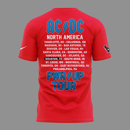 001.18. Special 2026 AC/DC x Houston Texas - Power Up Tour 2026 T-Shirt