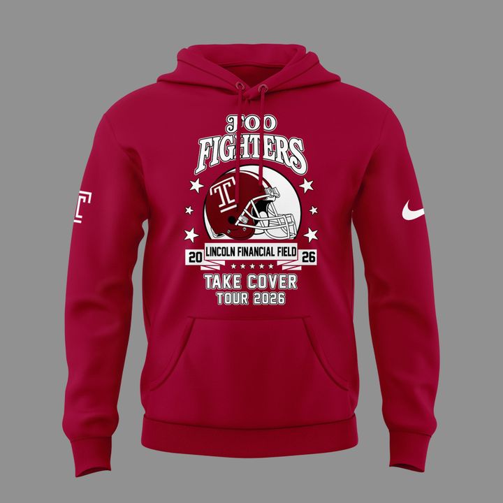 02.45. Special 2026 Foo Fighters x Temple Football - Take Cover Tour 2026 Hoodie