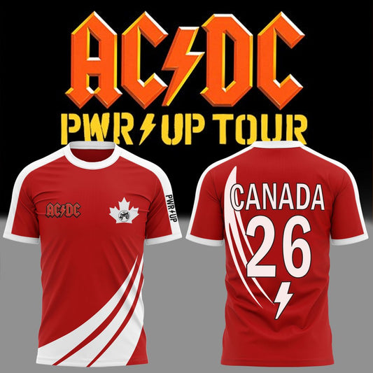 001. Newest Shirt AC/DC - Exclusive Canada Event Shirt - Power Up Tour 2026 T-Shirt