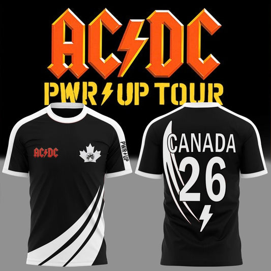 01.02. New Black Shirt AC/DC - Exclusive Canada Event Shirt - Power Up Tour 2026 T-Shirt