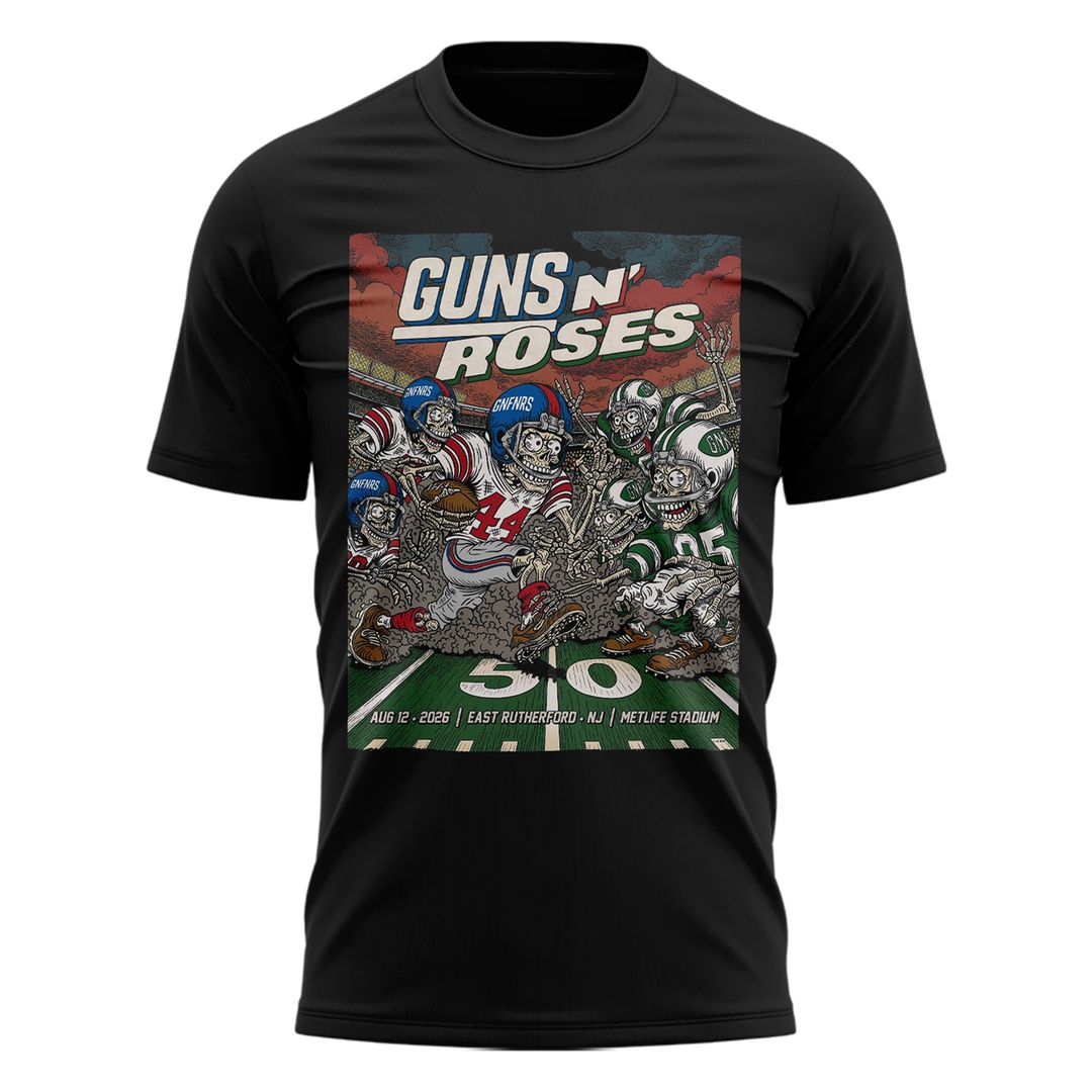 Guns N’ Roses World Tour 2026 x MetLife Stadium August 12, 2026 Black Tee