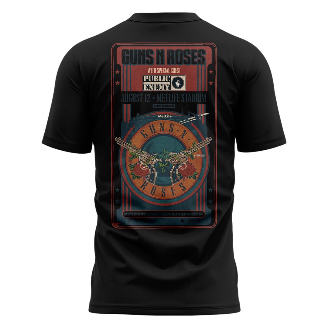 Guns N’ Roses World Tour 2026 x MetLife Stadium August 12, 2026 Black Tee