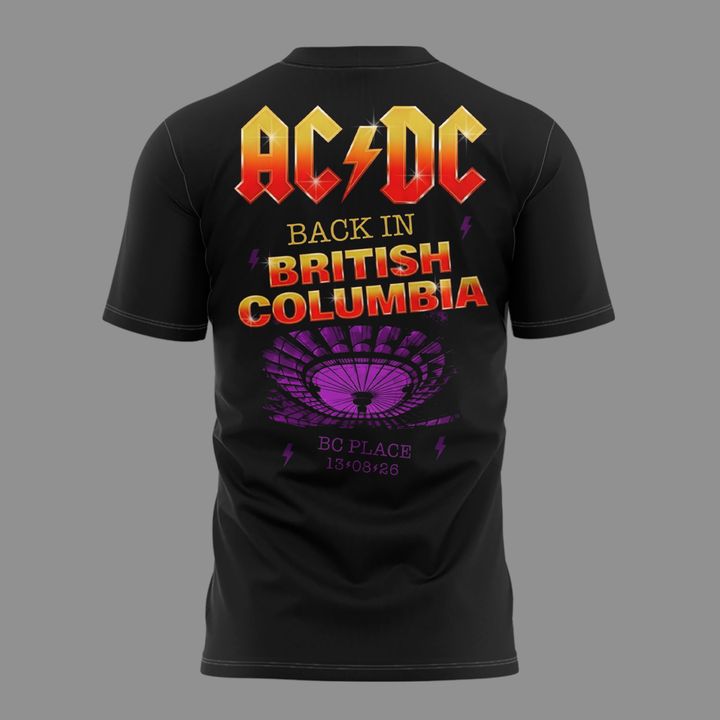 001. Newest Shirt AC/DC - Exclusive Vancouver, BC Event Shirt - Power Up Tour 2026 T-Shirt