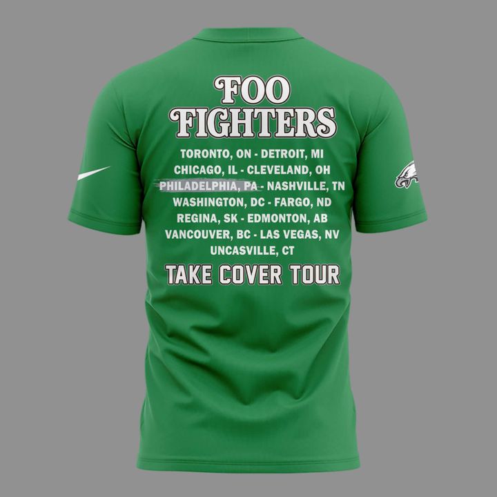 01.03. New Shirt Foo Fighters x Philadelphia Eagles - Take Cover Tour 2026 T-Shirt