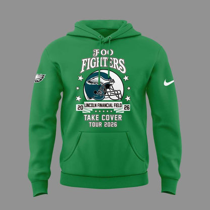 02.24. Perfect Hoodie Foo Fighters x Philadelphia Eagles - Take Cover Tour 2026 Hoodie