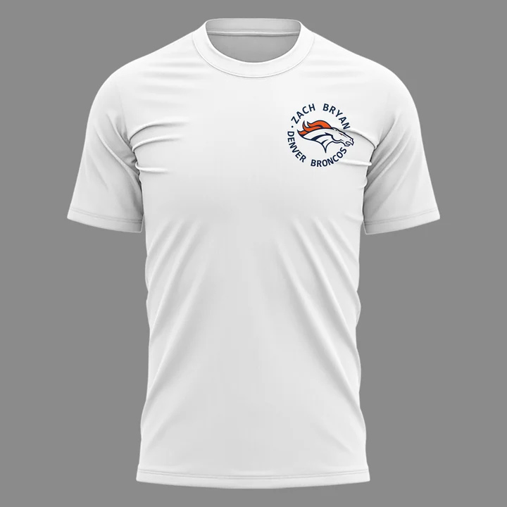 001.18. Special White 2026 Zach Bryan x Denver Broncos - With Heaven On Tour 2026 T-Shirt